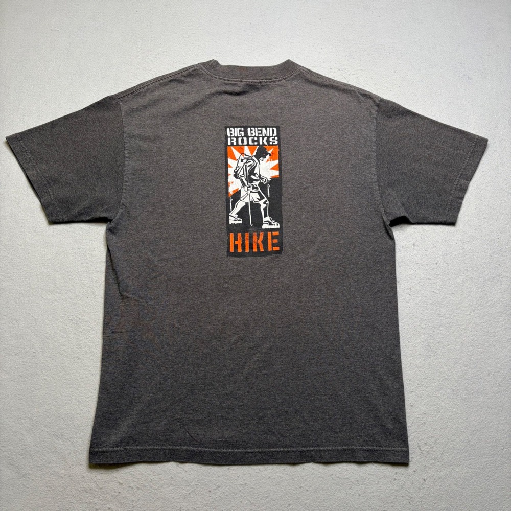 Alstyle T-Shirt Mens Large Charcoal Big Bend National‎ Park Vintage 90s Graphic